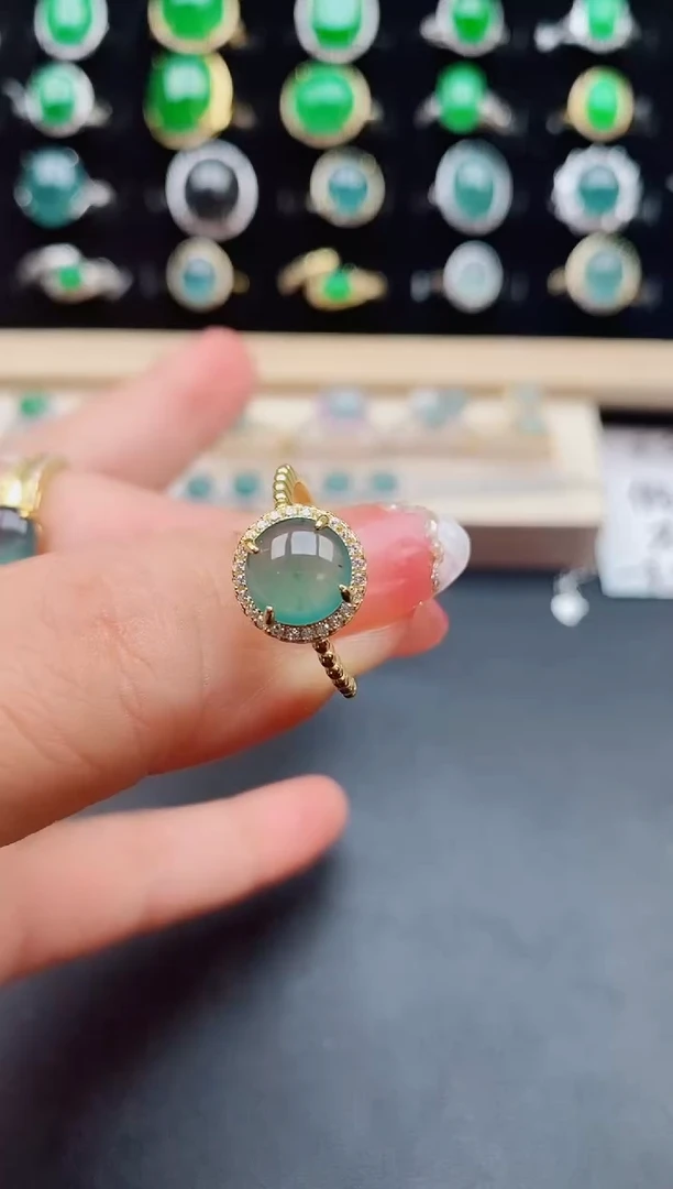 【闪购商品】翡翠戒指银S925镶嵌50800