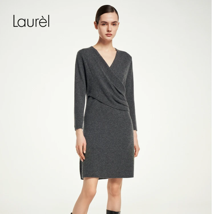 【粉丝专享】Laurel秋冬X型羊毛混纺连衣裙LWL354M06700