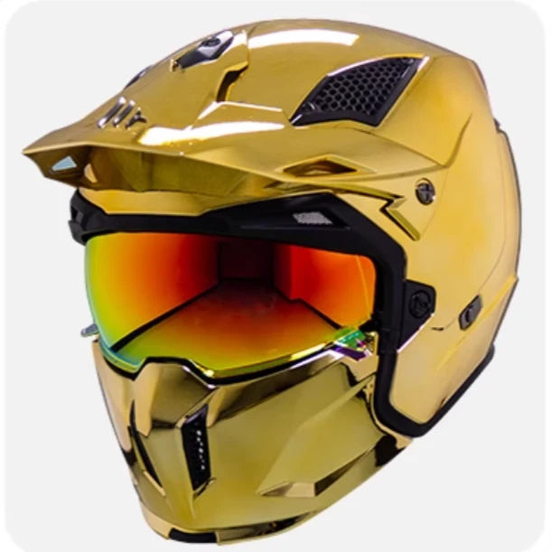 直播间福利款骑行摩托车头盔微瑕版金盔银盔