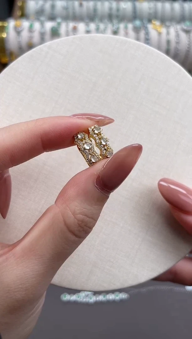 翡翠银S925镶嵌耳饰1111111111