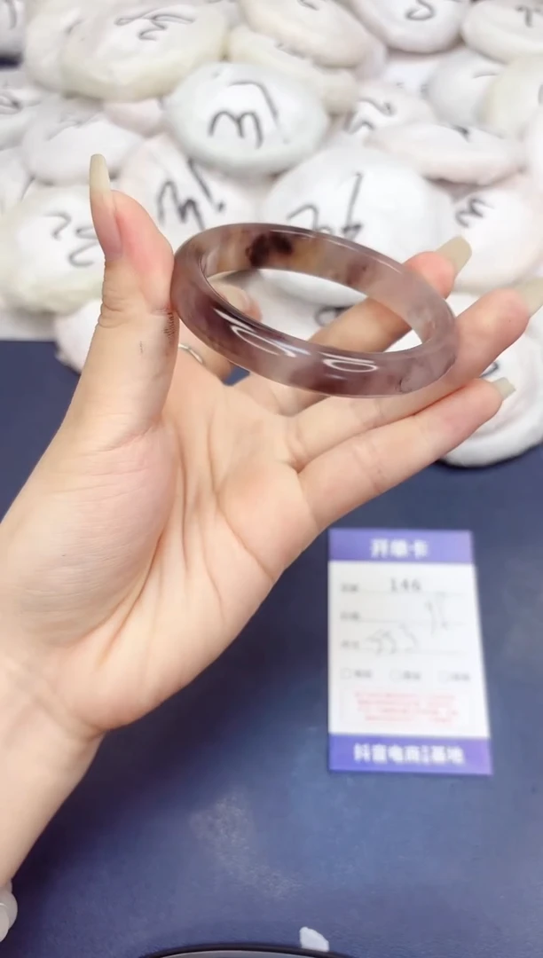 石英质玉手镯未镶嵌146-紫罗兰-圈口55