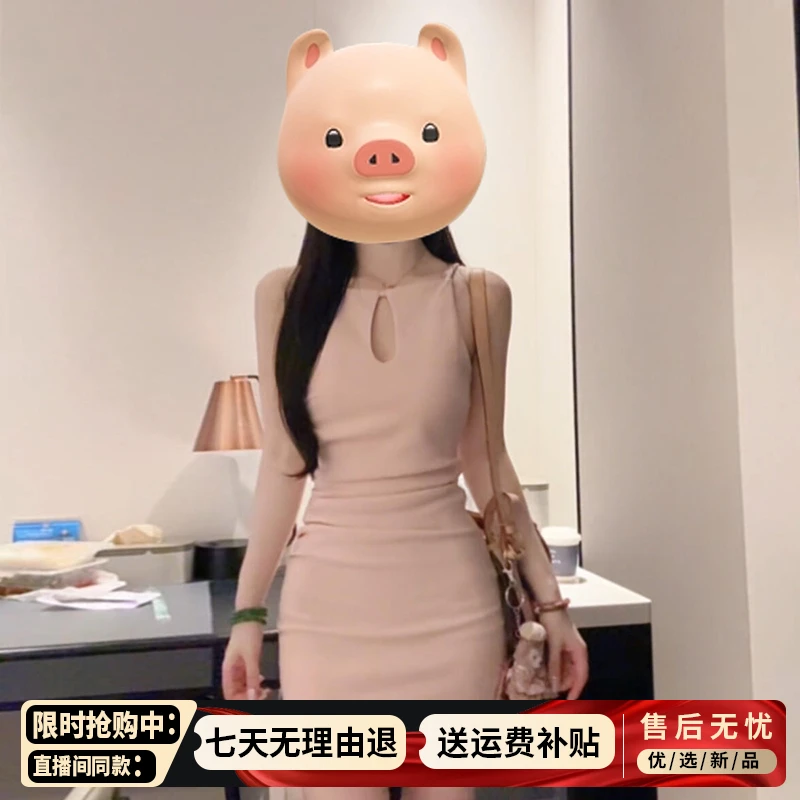 纯欲风白色无袖连衣裙子女夏季2025新款气质收腰辣妹生日包臀裙子