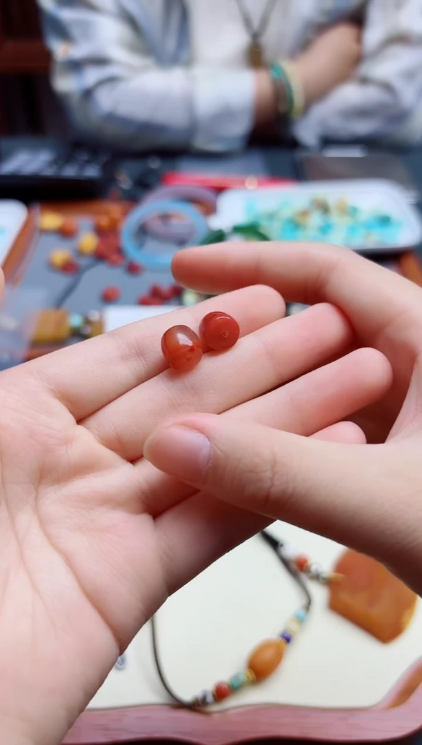 南红玛瑙配饰未镶嵌南红配饰*2 GW