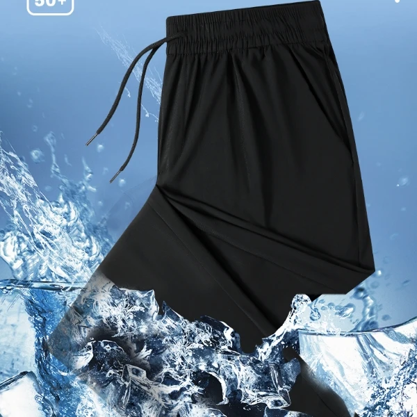 男女同款经典运动休闲空调斜口袋速干裤在（平角口）