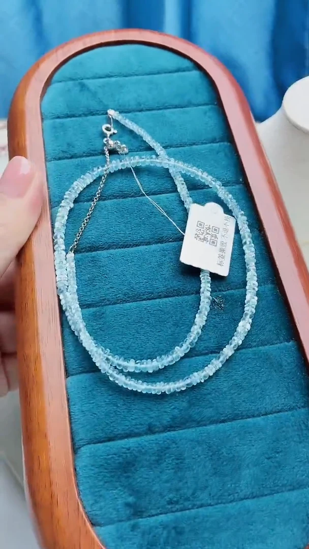 银S925镶嵌项链海蓝宝石078ZB1110产品一个（多样性）