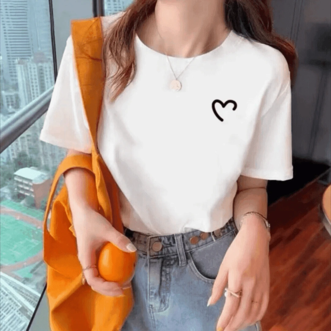 【100%纯棉】上新女款时尚休闲百搭潮流短袖t恤春夏圆领显瘦半袖
