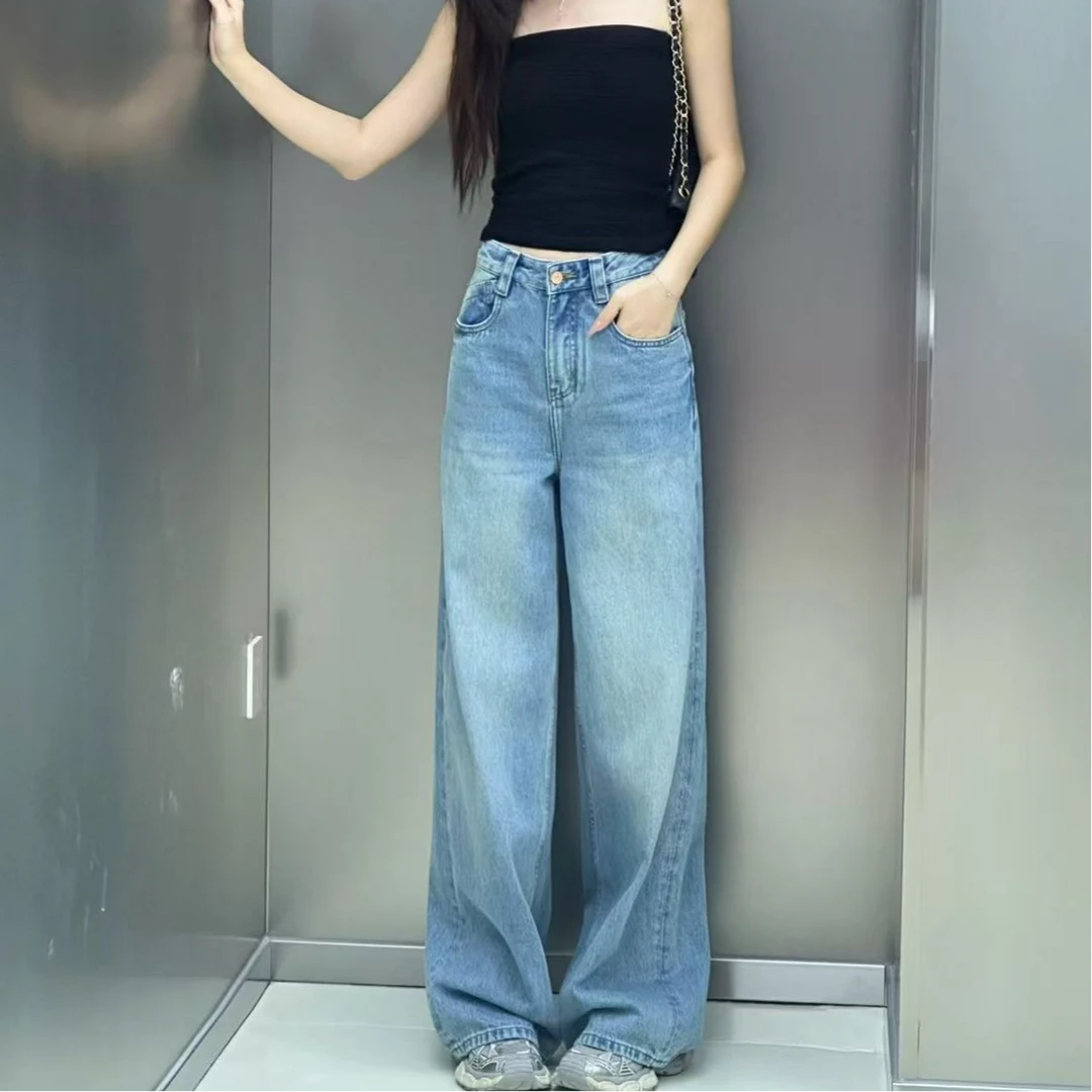 JLIA-8809   {杨!林家} 同款微阔版型不压个 宽松直筒裤春夏款