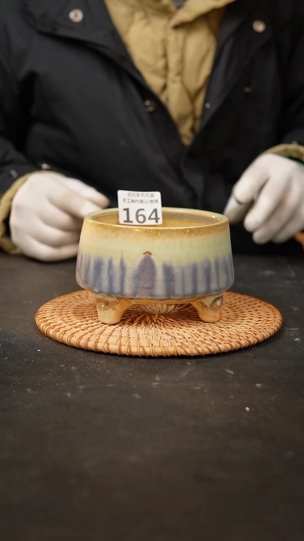 【闪购商品】瓷片164泥泥手工花盆