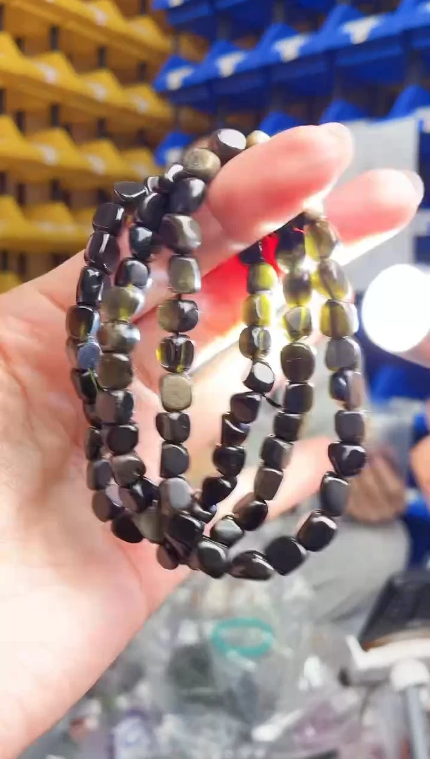 未镶嵌黑曜岩手串919