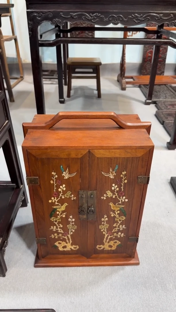 木花梨 螺钿镶嵌 书箱提盒