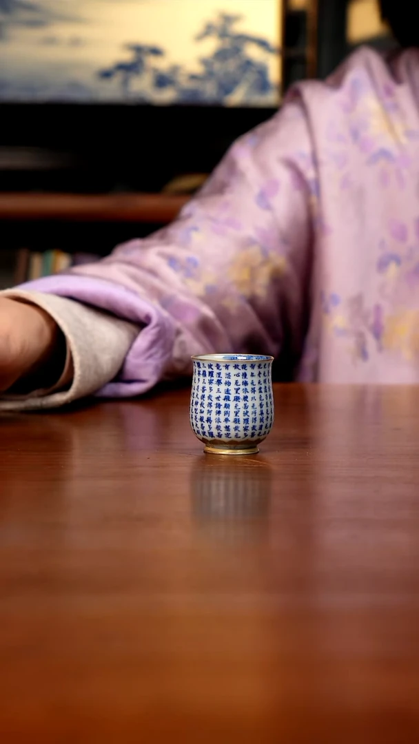 手工陶瓷青花杯子