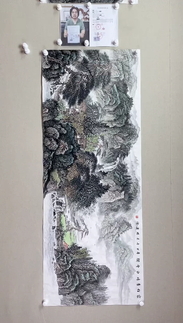 【闪购商品】国画180*68 何国进何国进何国进何国进