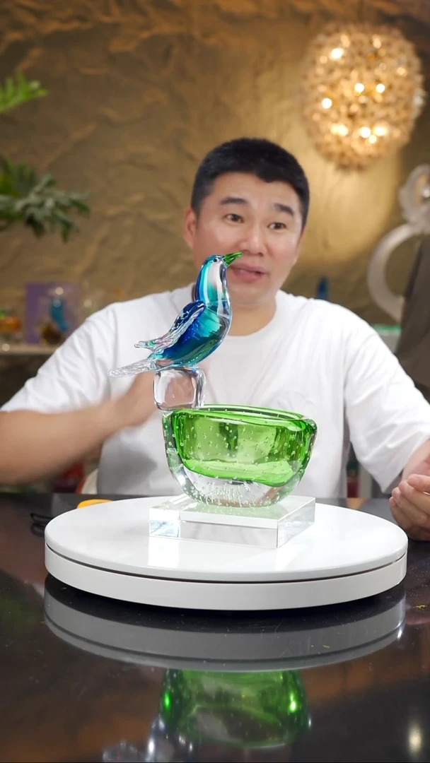 福利蓝绿鸟摆件小号