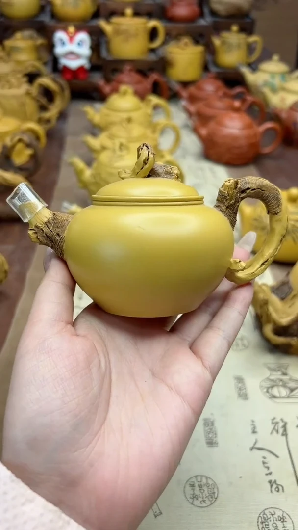 【闪购商品】紫砂壶仿木手把素面壶