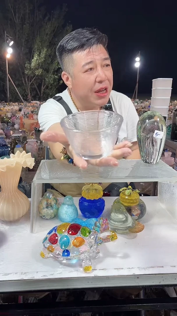 琉璃手工艺品外贸尾货花瓶023