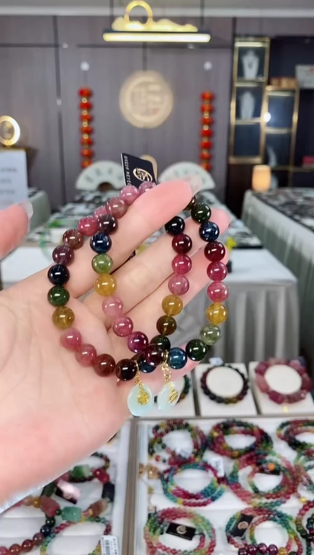 老矿单圈手串8mm+未镶嵌碧玺（多样性发货一条）hon