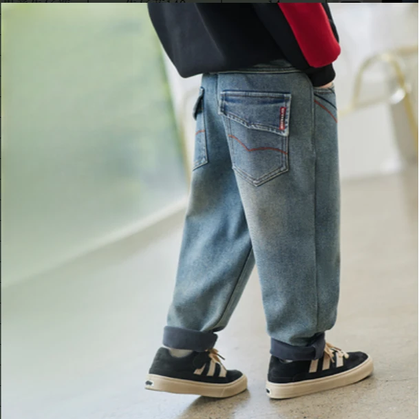 A4-332御儿童秋冬加绒牛仔裤(YB11087)