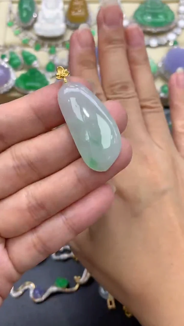 翡翠18K金镶嵌颈饰69-中国好珍宝1