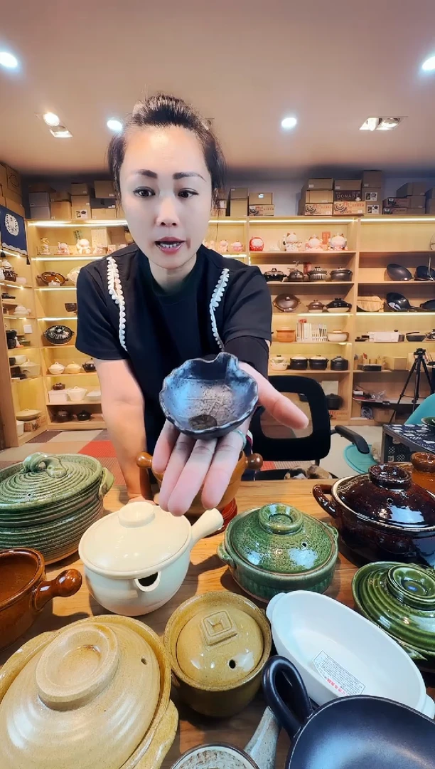 日本进口信乐烧树叶蘸料碟