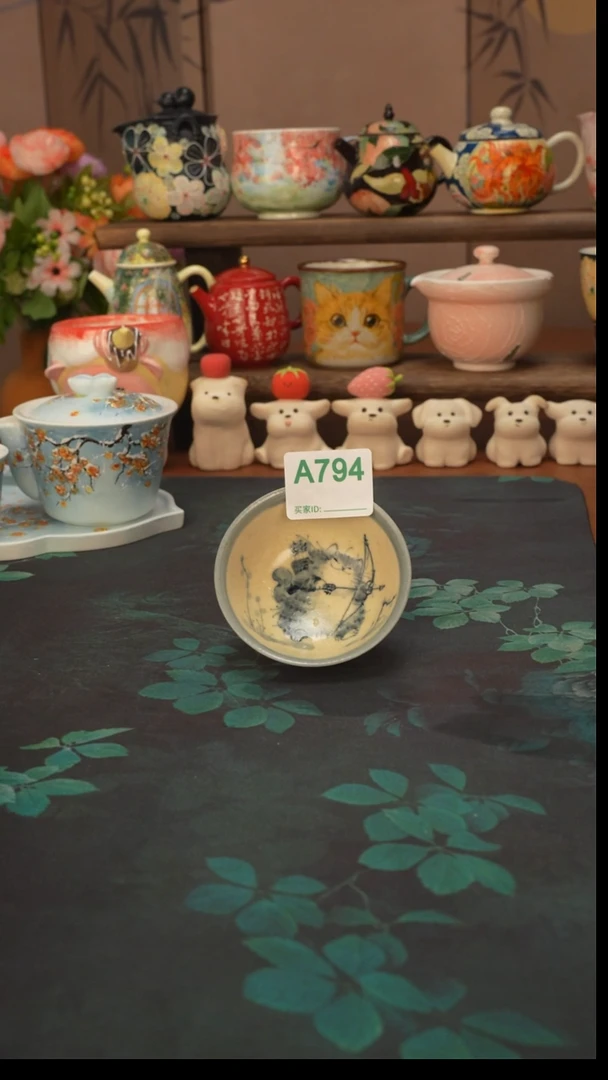 小雾垂露  丘比特猫猫普洱杯794