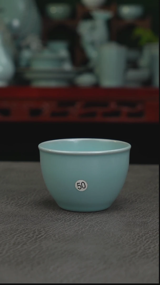 50号侯全力天蓝缸杯精品~帆