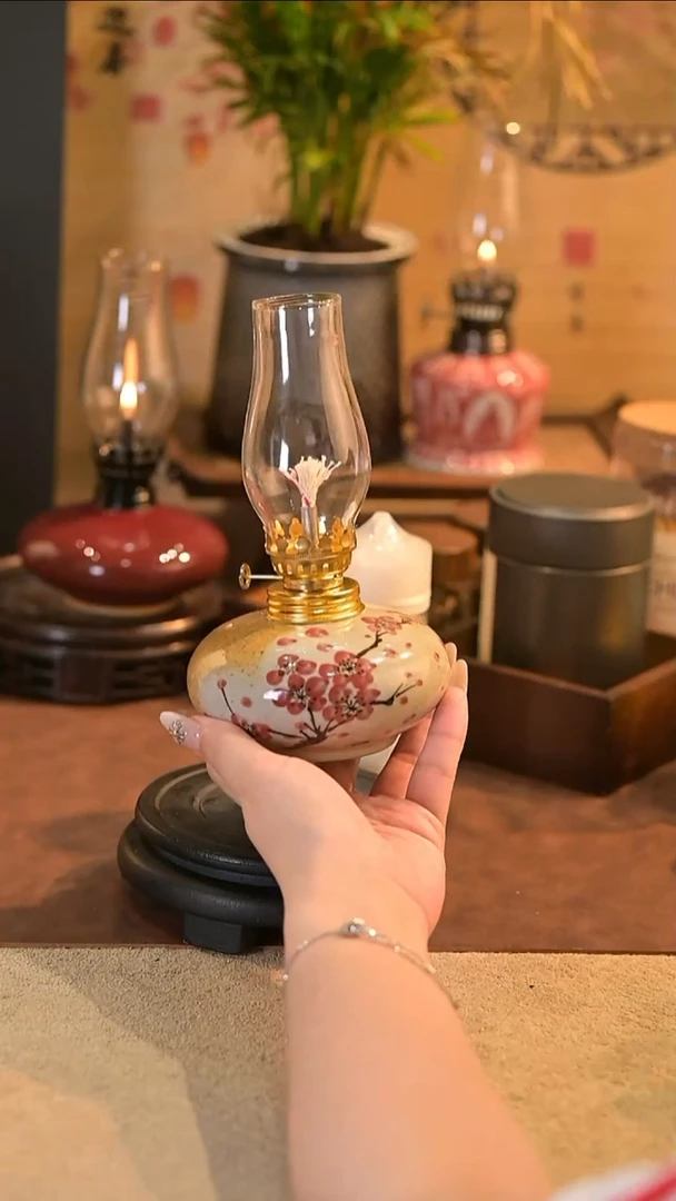陶瓷景德镇陶瓷油灯摆件