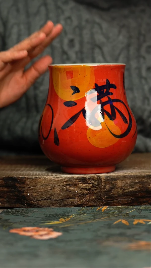 【闪购商品】杯杯釉下彩手工手绘同款陶器