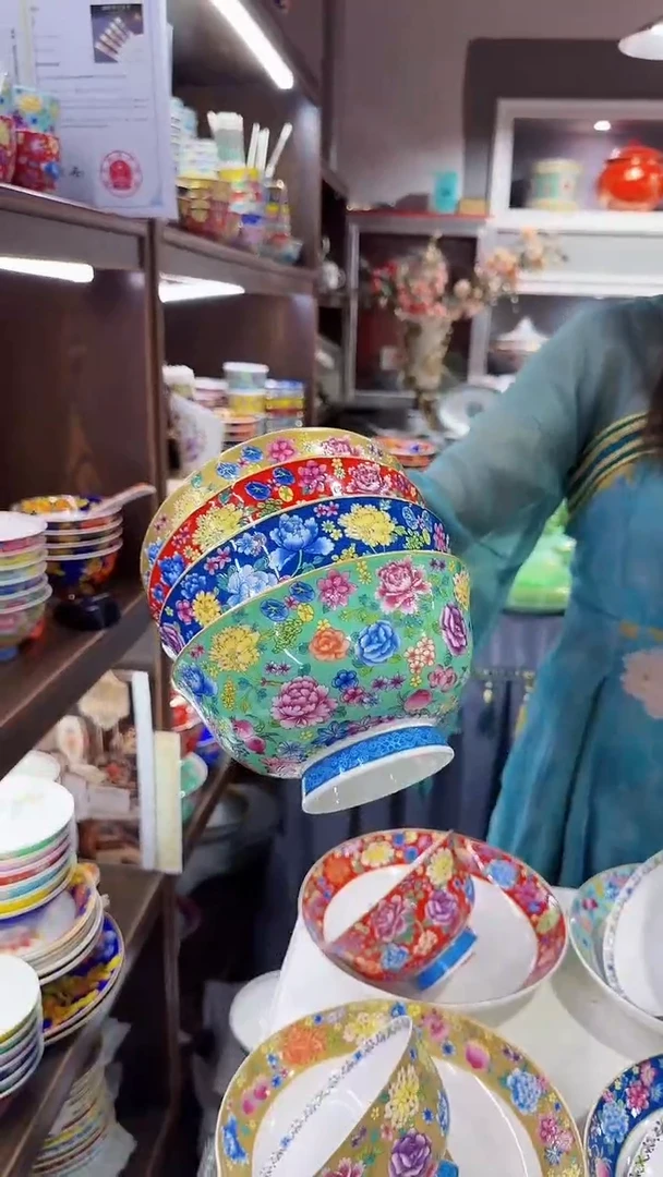 瓷片6英寸面碗4个景德镇陶瓷