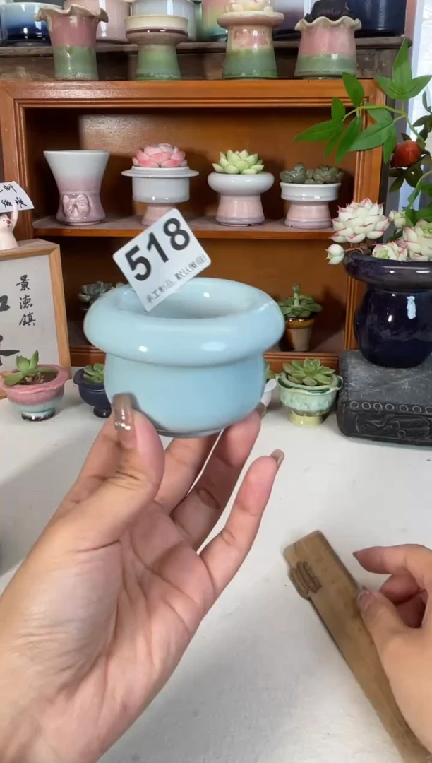瓷片518知木小芳花盆