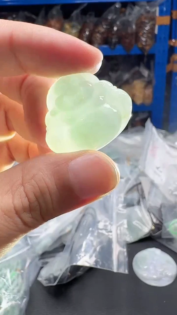 翡翠未镶嵌颈饰c175