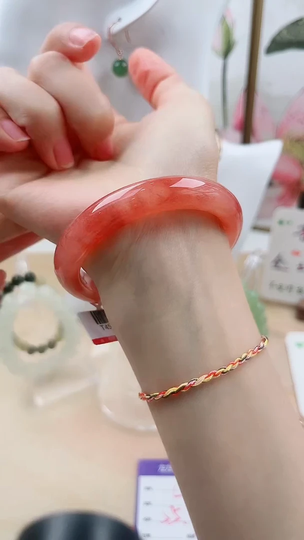 石英质玉手镯未镶嵌L28微色差55.8mm