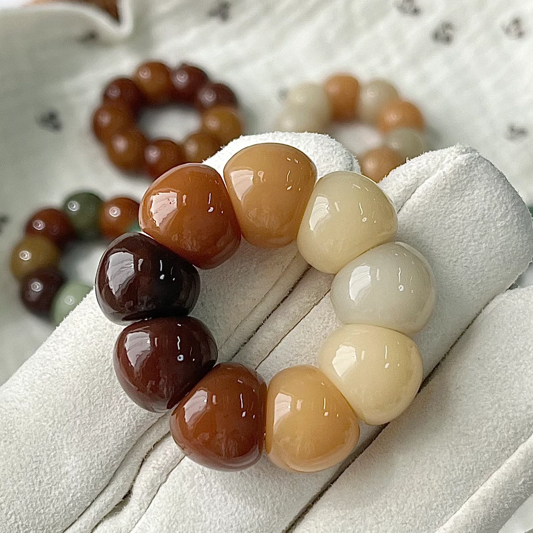 山竹菩提根手串小手捻指尖盘玩迷你蒜瓣大肠绕指柔男女生文玩念珠