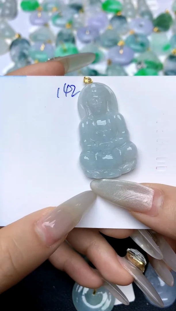 【闪购商品】翡翠颈饰18K金镶嵌天然A货翡翠