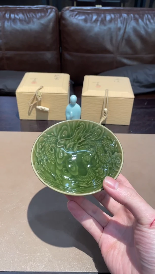 翘****记窑承抽奖龙纹斗笠