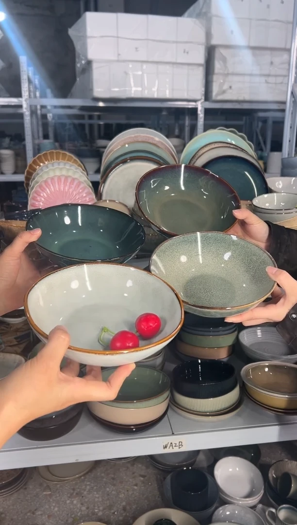 陶瓷外贸尾货瑕疵满20包邮X4 菜碗组合