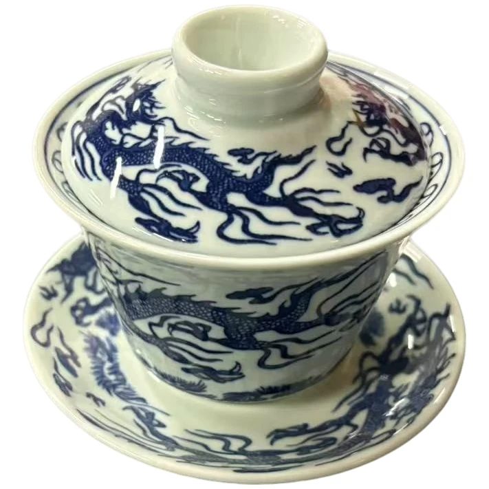 【景德镇】近代赏瓷盖碗流水3