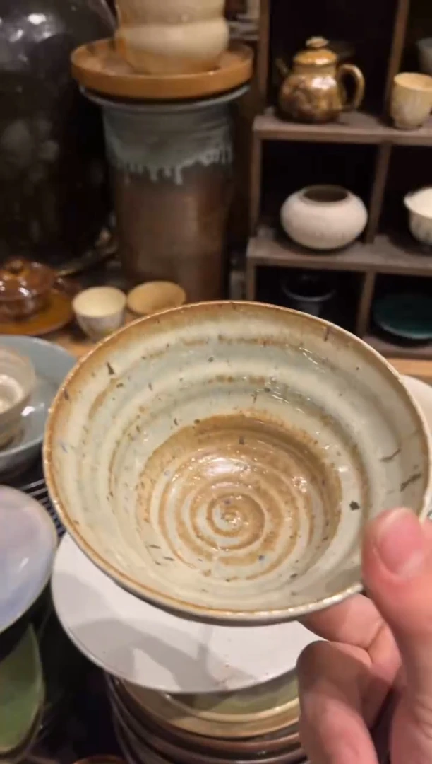 【闪购商品】瓷片991手工麻点异形小碗1只