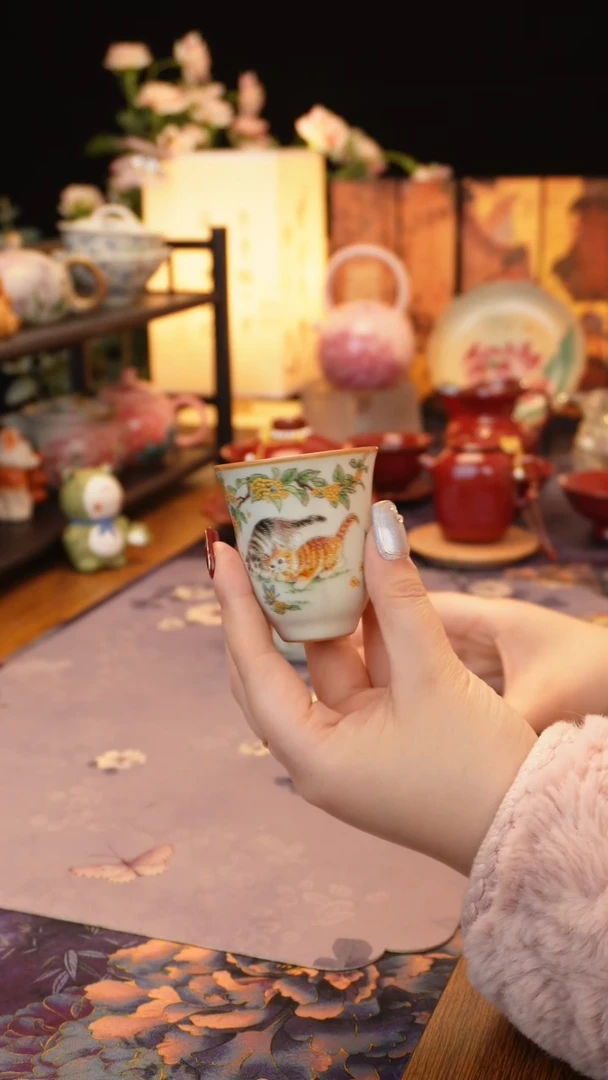 【闪购商品】桂花猫猫闻香杯···