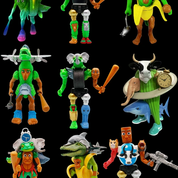 AI山海经融合怪国外手办怪物融合版玩偶公仔可拆卸拼装手办