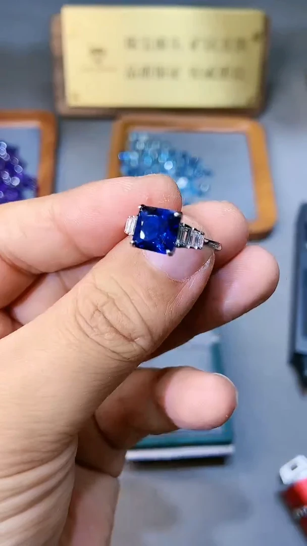 【闪购商品】蓝宝石戒指银S925镶嵌354