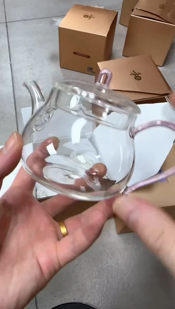 玻璃手工艺品青云壶浅粉（浅粉）