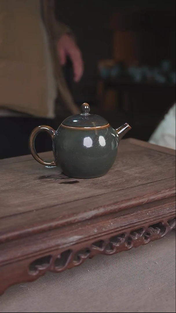杯094茶叶沫手工拉坯龙蛋绝美