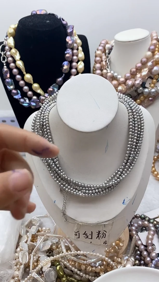 【闪购商品】淡水珍珠颈饰钛钢130