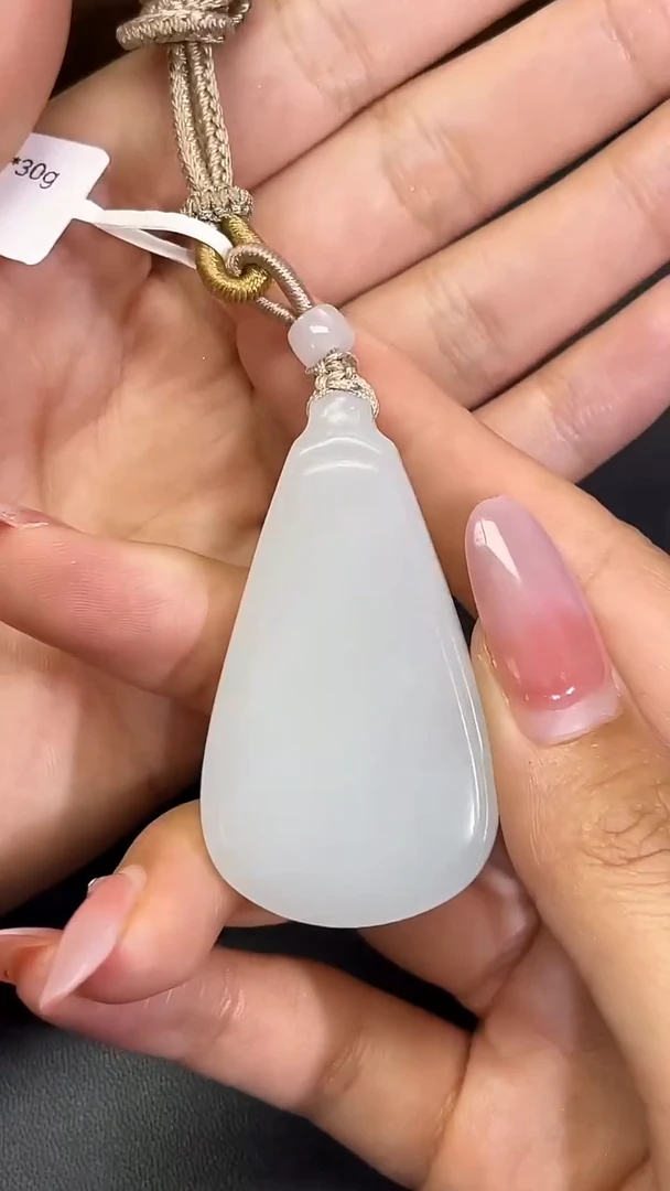 吊坠(赠链)未镶嵌和田玉707297#和田玉随型无事牌吊坠多人