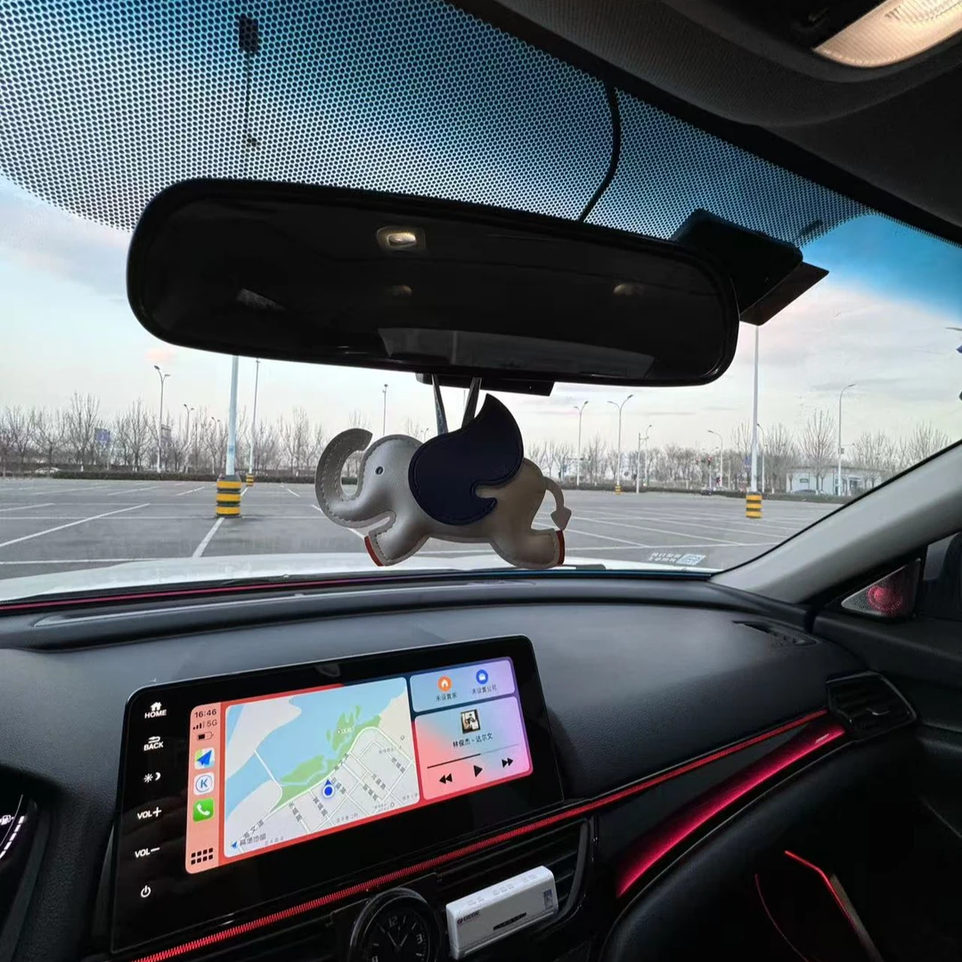 卡通皮革小飞象汽车车内后视镜挂件充棉大象动物装饰挂件