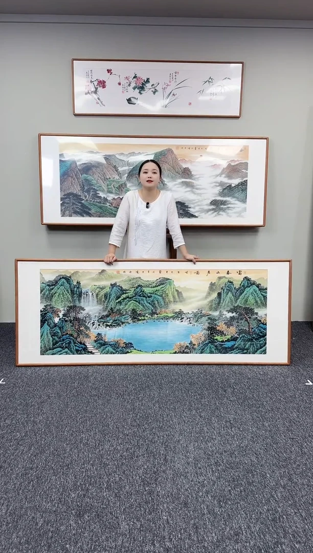 国画富春山居图210*80手绘作品