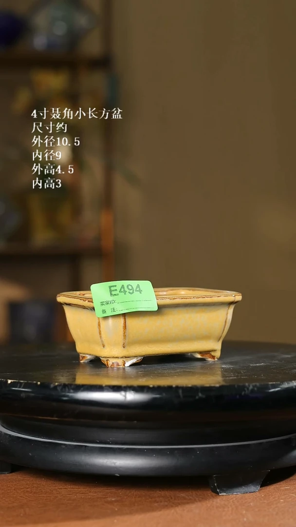 4寸聂角小长方盆   494