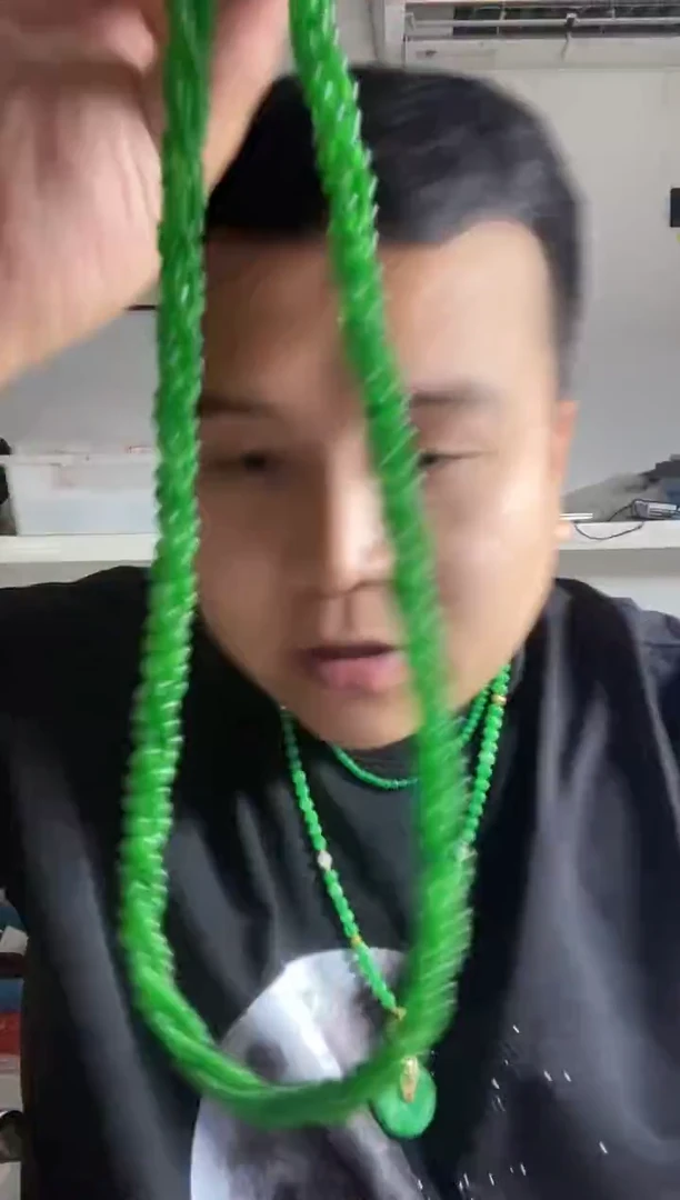 翡翠14K金镶嵌颈饰141麻花项链