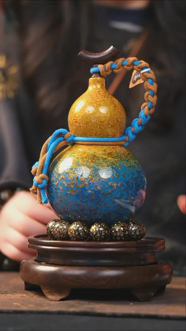 【闪购商品】YO217漆艺酒葫芦不包手串及旋转底座