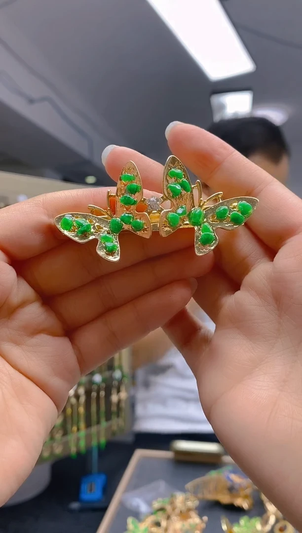 【闪购商品】翡翠耳饰合金0476翡翠发簪